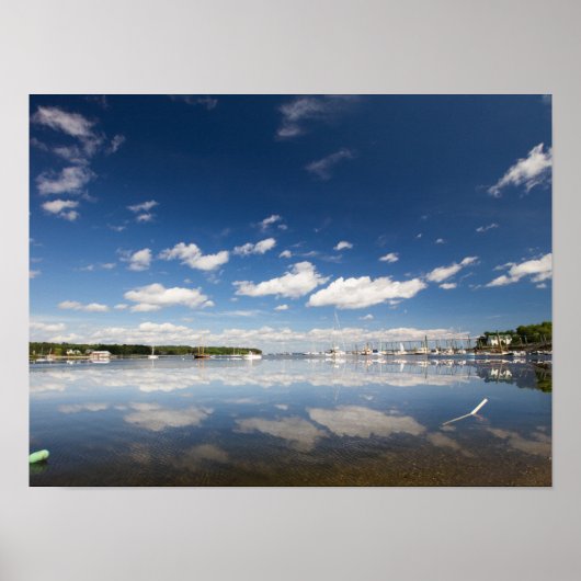 Sky Reflection in the Harbour of Belfast, Maine Poster (Voorkant)