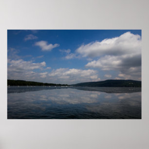 Sky Reflection op Keuka Lake, New York Poster