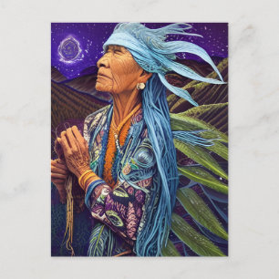 Sky Road Walker Native American Fantasy Art Briefkaart