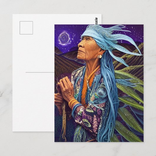 Sky Road Walker Native American Fantasy Art Briefkaart (Voorkant / Achterkant)