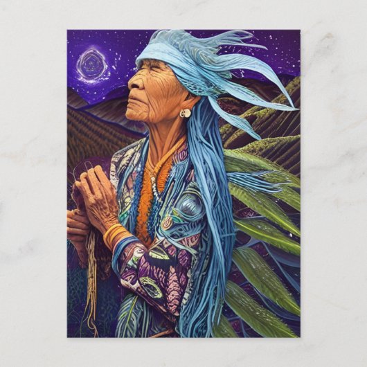 Sky Road Walker Native American Fantasy Art Briefkaart (Voorkant)