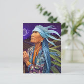 Sky Road Walker Native American Fantasy Art Briefkaart (Staand voorkant)
