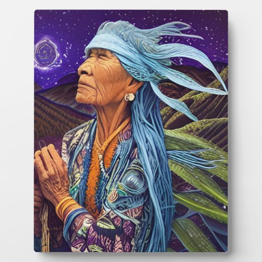 Sky Road Walker Native American Fantasy Art Fotoplaat (Voorkant)