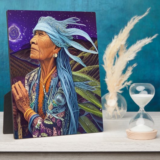 Sky Road Walker Native American Fantasy Art Fotoplaat (Zijkant)