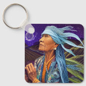 Sky Road Walker Native American Fantasy Art Sleutelhanger (Voorkant)