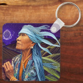 Sky Road Walker Native American Fantasy Art Sleutelhanger (Achterkant)