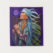 Sky Road Walker Native American Fantasy Art Wandkleed (Voorkant)