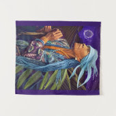 Sky Road Walker Native American Fantasy Art Wandkleed (Voorkant (horizontaal))