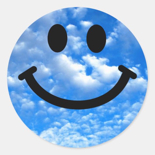 Sky Ronde Sticker (Voorkant)