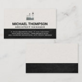 Sky Scraper Building Icon | Metaal Visitekaartje (Voorkant / Achterkant)