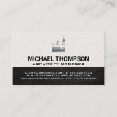 Sky Scraper Building Icon | Metaal Visitekaartje (Voorkant)