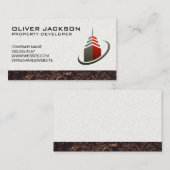 Sky Scraper Building Icon | Vuil Visitekaartje (Voorkant / Achterkant)