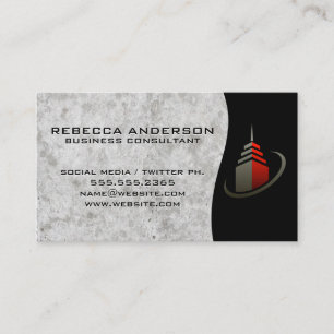 Sky Scraper Building-pictogram / beursgrafiek Visitekaartje