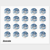 Sky Sparkles Ronde Sticker (Vel)