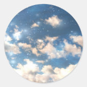 Sky Sparkles Ronde Sticker (Voorkant)