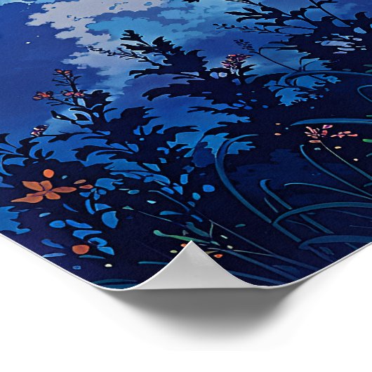 Sky Streak - Night Sky Illustration Style Poster (Hoek)