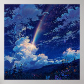 Sky Streak - Night Sky Illustration Style Poster (Voorkant)