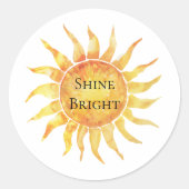 Sky Sun Shine Bright Ronde Sticker (Voorkant)