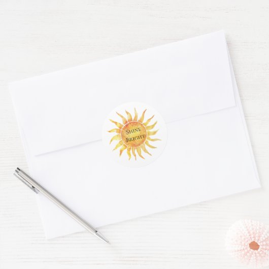 Sky Sun Shine Bright Ronde Sticker (Envelop)