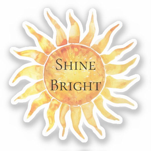 Sky Sun Shine Bright Sticker (Voorkant)