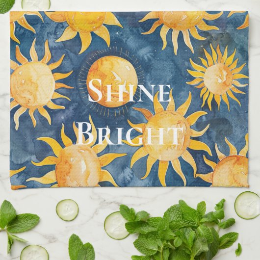 Sky Sun Shine Bright Theedoek (Gevouwen)