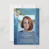 Sky Sympathie Funeral Foto bedankt (Voorkant)