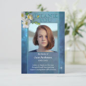 Sky Sympathie Funeral Foto bedankt (Staand voorkant)