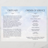 Sky Theme Uitvaartboekje Orde van Service Flyer (Achterkant)