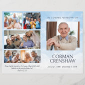 Sky Theme Uitvaartboekje Orde van Service Flyer (Voorkant)