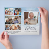 Sky Theme Uitvaartboekje Orde van Service Flyer (Hand)