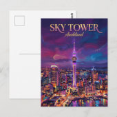 Sky Tower Nieuw-Zeeland Briefkaart (Voorkant / Achterkant)