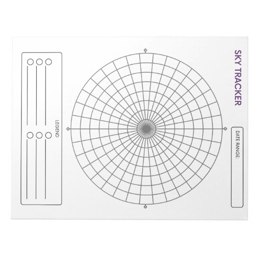 Sky Tracker Notitieblok (Voorkant)