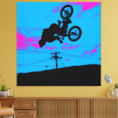 Sky Trekking - BMX Rider Canvas Afdruk (Insitu (Woonkamer))
