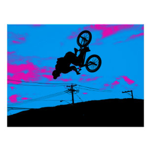 Sky Trekking - BMX Rider Perfect Poster