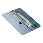 Sky Turning in Nassau Witte Tekst Magneet (Rechterzijde)