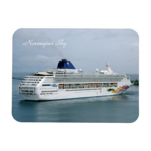 Sky Turning in Nassau Witte Tekst Magneet