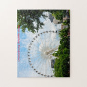 Sky uitzicht Ferris Wheel Georgia .Kerstgroeten Legpuzzel (Verticaal)