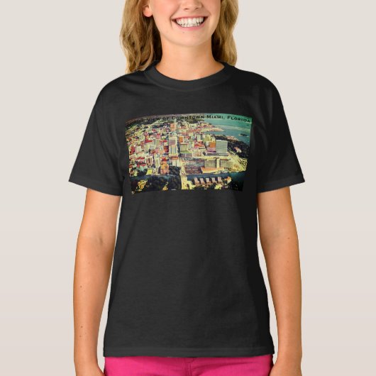  Sky Uitzicht van het centrum van Miami, Florida M T-shirt (Voorkant)