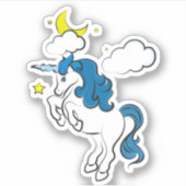 Sky Unicorn Custom-Cut Vinyl Sticker (Voorkant)