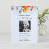 Sky verlaat begrafenisceremonie kaart (Staand voorkant)