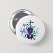 Sky Violin Design Ronde Button 5,7 Cm (Voorkant /achterkant)