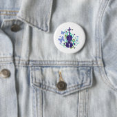 Sky Violin Design Ronde Button 5,7 Cm (In situ)