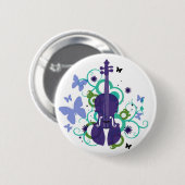Sky Violins Ronde Button 5,7 Cm (Voorkant /achterkant)