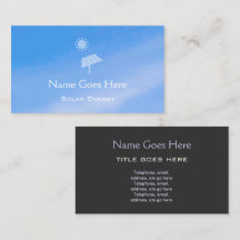 "Sky" Visitekaartjes voor zonne-energie