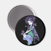 "Sky" Vlinder Roos Fairy Magnet (Voorkant / Achterkant)