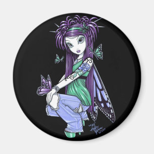 "Sky" Vlinder Roos Fairy Magnet