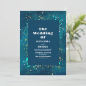 Sky Volle Maan Celestial Galaxy Sterren Bruiloft Kaart (Staand voorkant)