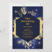 Sky Volle Maan Nacht onder de Sterren Bruiloft Kaart (Voorkant)