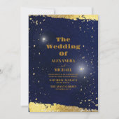 Sky Volle Maan Nacht onder de Sterren Bruiloft Kaart (Voorkant)
