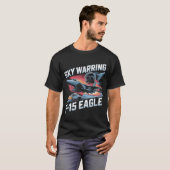 Sky Warring F-15 Eagle Jet Fighter Aviation Combat T-shirt (Voorkant volledig)